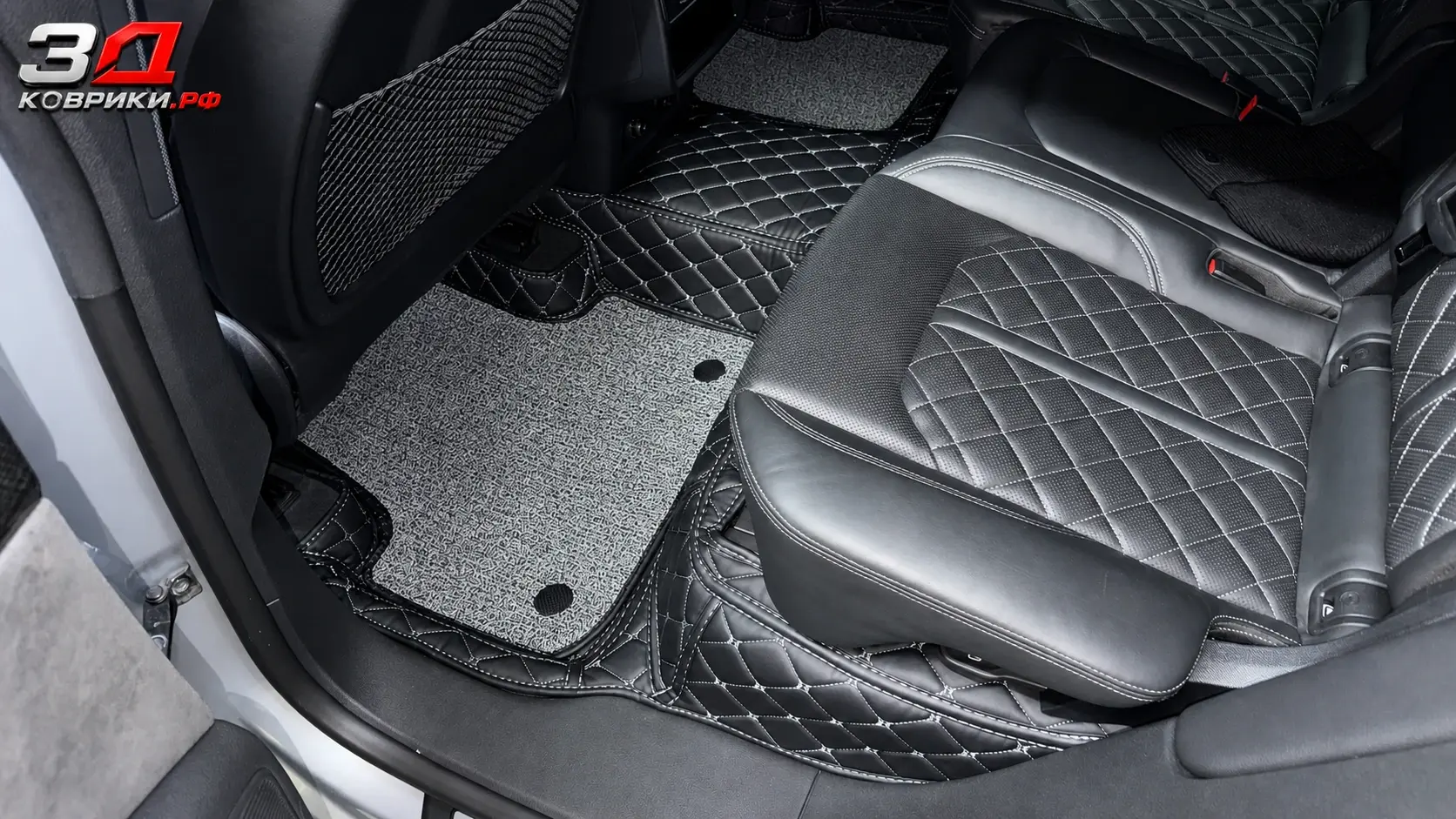 3D коврики AUDI Q8, задний ряд