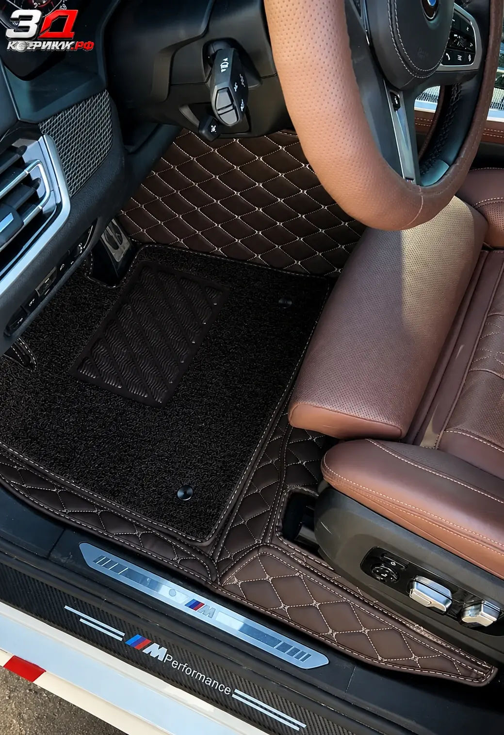 3D коврики BMW X7, пассажирская зона