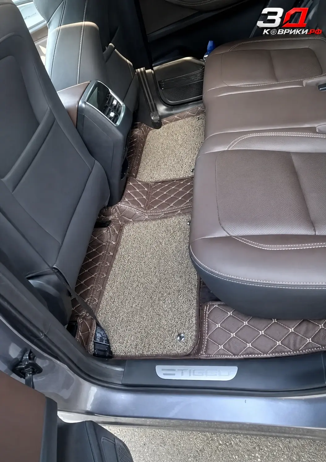 3D коврики Chery Tiggo 8, пороги и тоннель