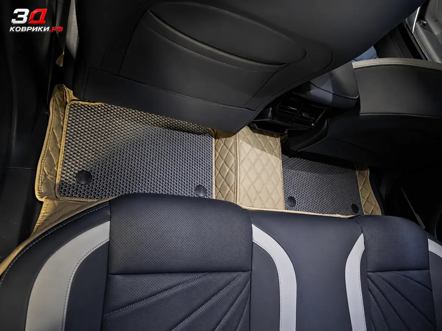 3D коврики Geely Atlas, пассажирская зона