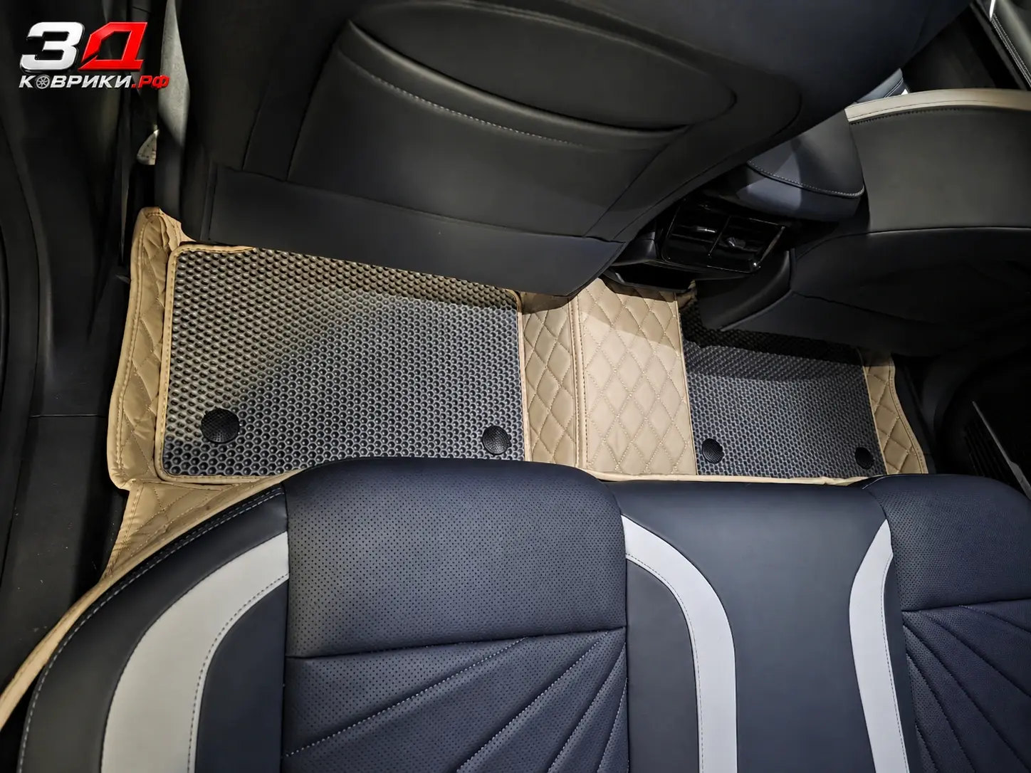 3D коврики Geely Atlas, второй ряд