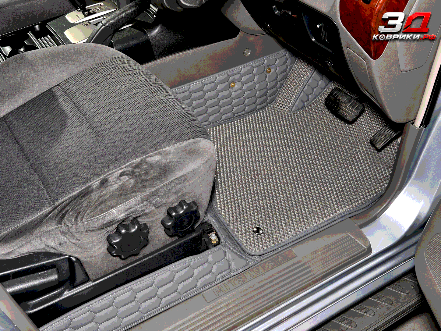 3D коврики Mitsubishi Pajero, пассажирская зона