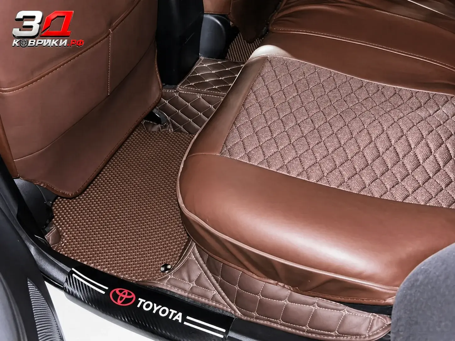 3D коврики Corolla Fielder E120, пороги и тоннель