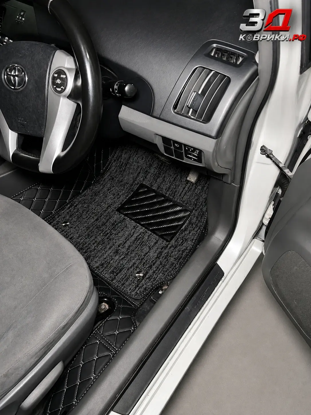 3D коврики Toyota Prius XW30, задний ряд