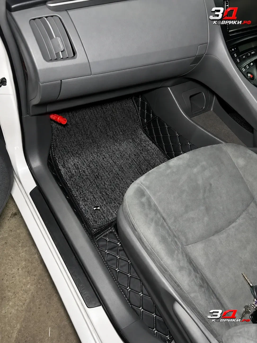 3D коврики Toyota Prius XW30, детали посадки