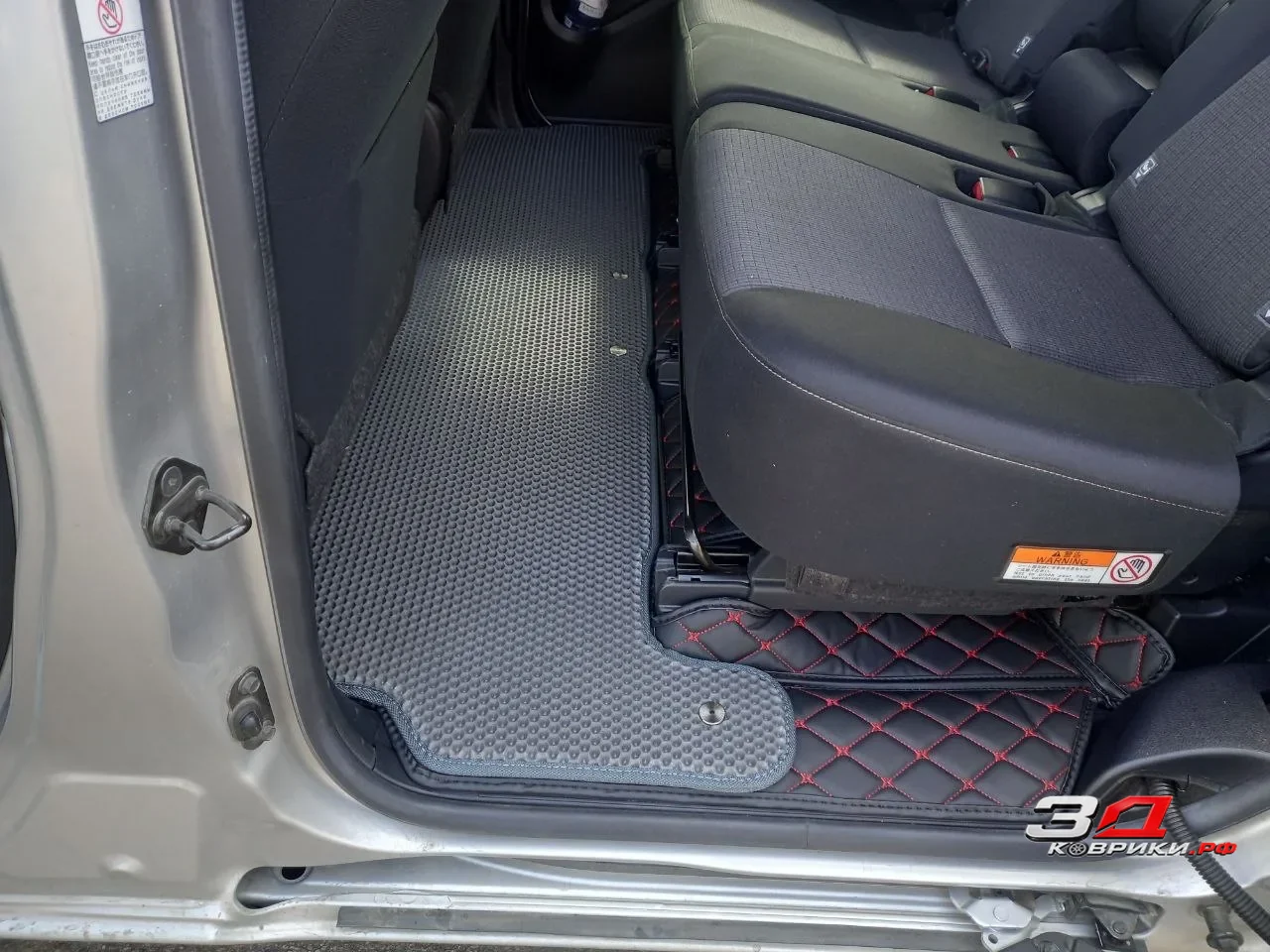 3D коврики Toyota Sienta XP210, задний ряд